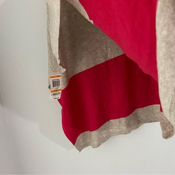 Inc International Concepts Beige Colorblocked Poncho Sweater S / M Wool Blend - Picture 4 of 5